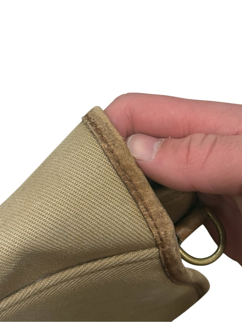 RARE Vintage Coach 70s Convertible Clutch Twill NYC Creed Leather Trim Used - Picture 10 of 16